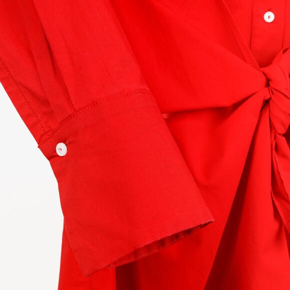 Proenza Schouler Resort 2019 Poppy Poplin Tie-Waist Shirtdress - Picture 7 of 13